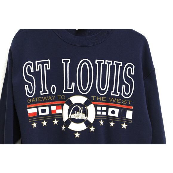 Vintage St Louis Missouri Gateway To The West Sweatshirt Large - Picture 2 of 7